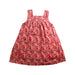 A Red Sleeveless Dresses from Wheat in size 3T for girl. (Back View)