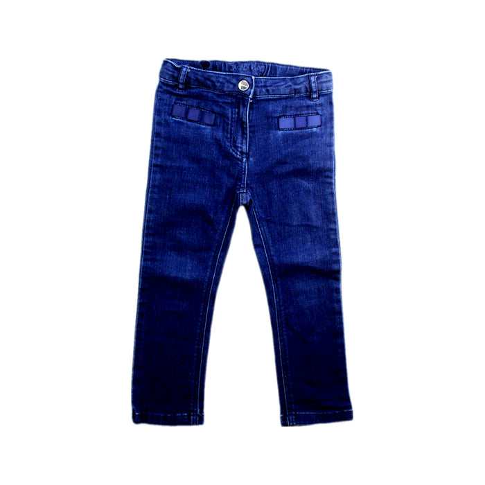 A Blue Jeans from Jacadi in size 3T for girl. (Front View)