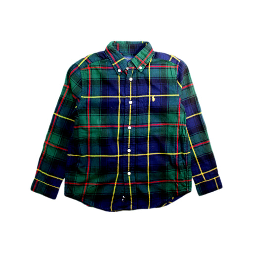 A Green Long Sleeve Shirts from Polo Ralph Lauren in size 6T for boy. (Front View)