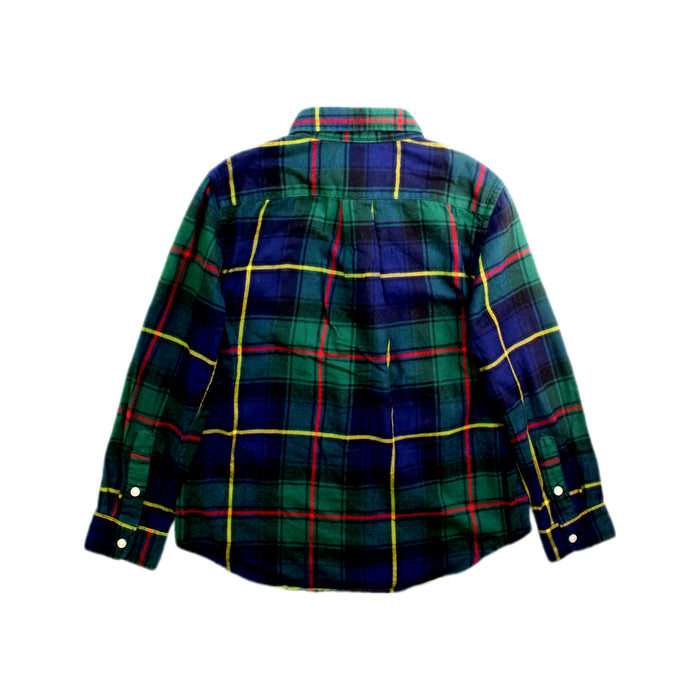 A Green Long Sleeve Shirts from Polo Ralph Lauren in size 6T for boy. (Back View)
