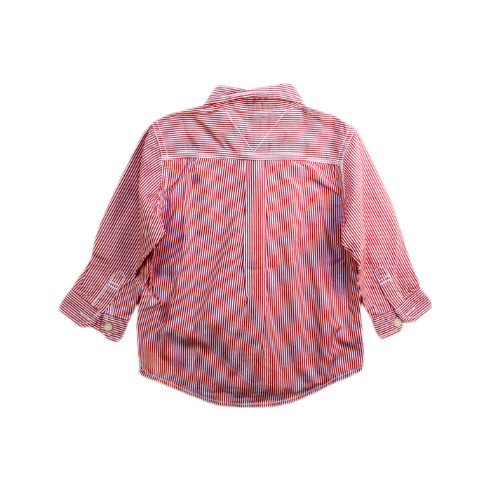 A Red Long Sleeve Shirts from Tommy Hilfiger in size 12-18M for boy. (Back View)