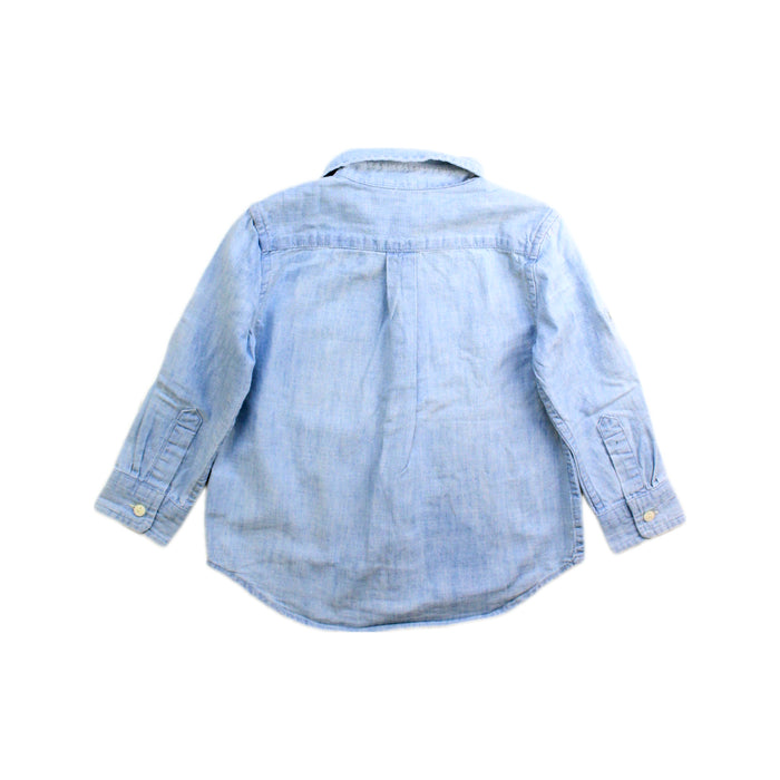 A Blue Long Sleeve Shirts from Ralph Lauren in size 12-18M for boy. (Back View)