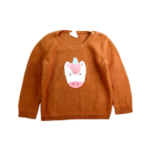 A Brown Knit Sweaters from Seed in size 12-18M for boy. (Front View)