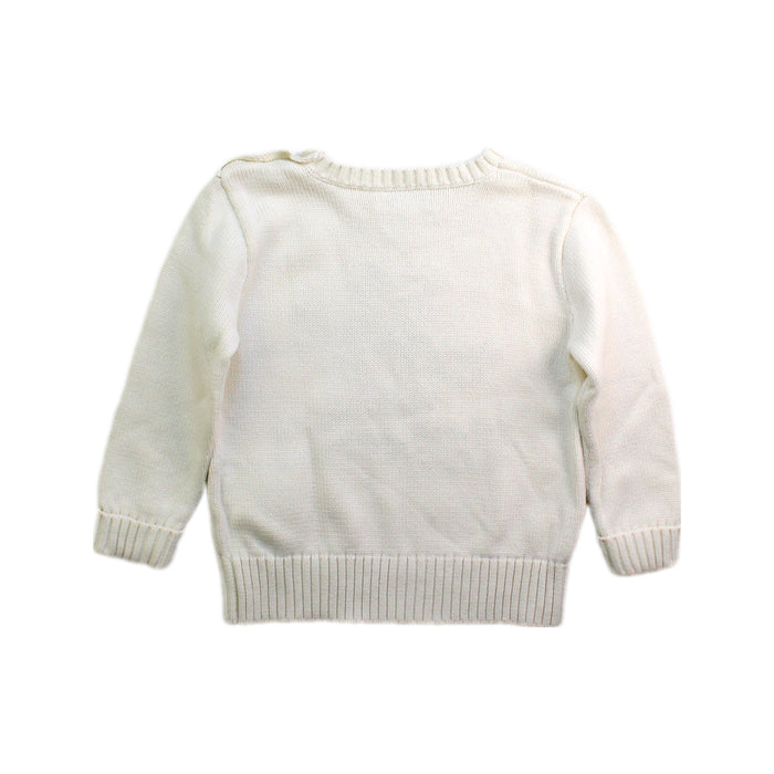 A White Knit Sweaters from Ralph Lauren in size 18-24M for boy. (Back View)
