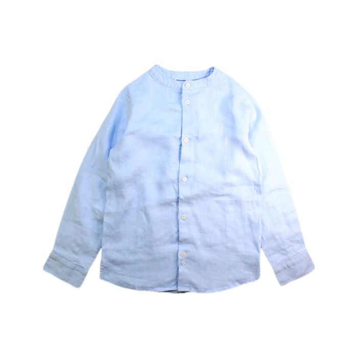 A Blue Long Sleeve Shirts from Jacadi in size 8Y for boy. (Front View)