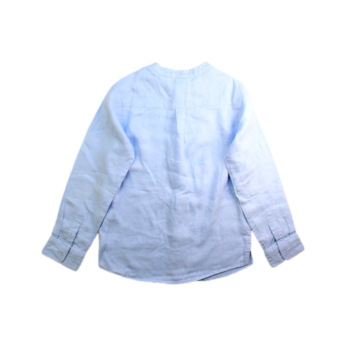 A Blue Long Sleeve Shirts from Jacadi in size 8Y for boy. (Back View)