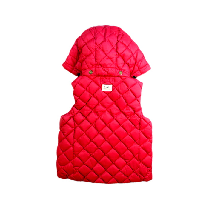 A Red Outerwear Vests from Aigle in size 4T for neutral. (Back View)