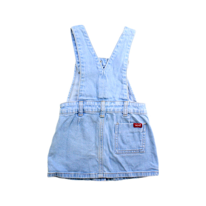 A Blue Overall Dresses from Seed in size 3T for girl. (Back View)