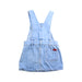 A Blue Overall Dresses from Seed in size 3T for girl. (Back View)