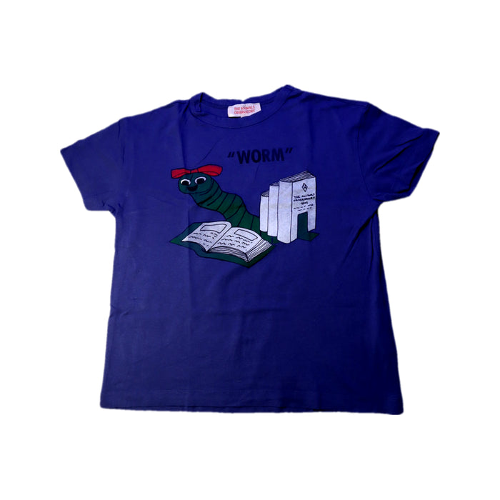 A Blue Short Sleeve T Shirts from The Animals Observatory in size 10Y for boy. (Front View)