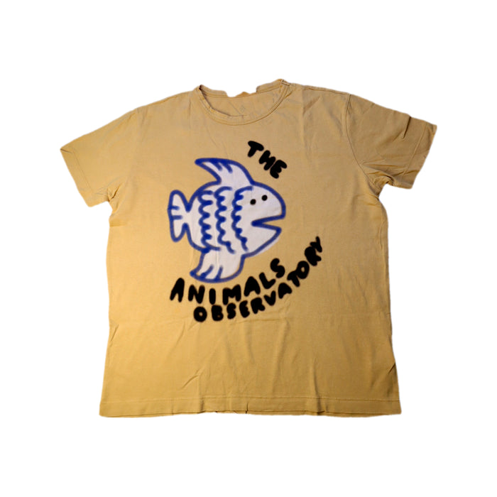 A Beige Short Sleeve T Shirts from The Animals Observatory in size 10Y for boy. (Front View)