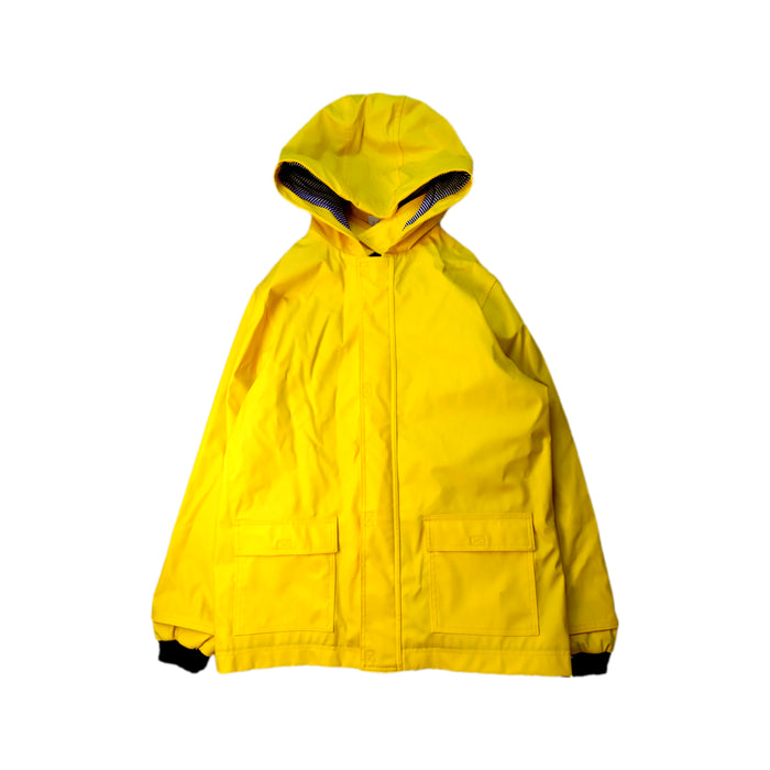 A Yellow Rain Jackets from Petit Bateau in size 10Y for boy. (Front View)