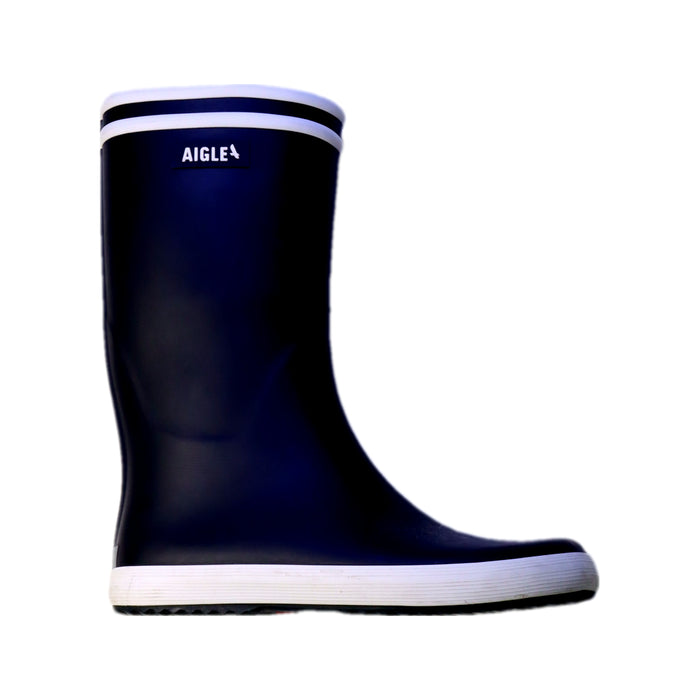 A Navy Rain Boots from Aigle in size 11Y for neutral. (Front View)