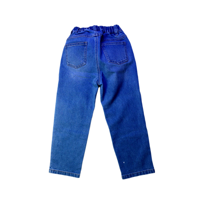 A Blue Jeans from Petit Bateau in size 4T for boy. (Back View)