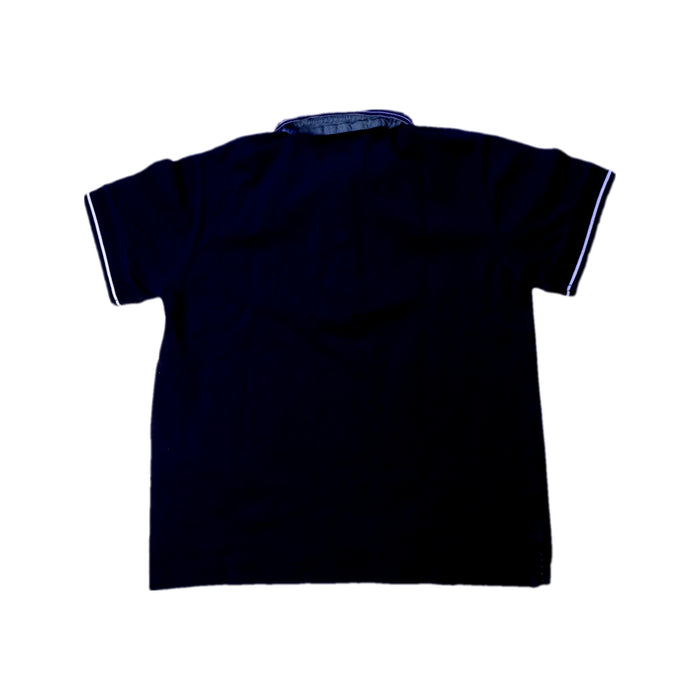 A Black Short Sleeve Polos from Armani in size 6T for boy. (Back View)