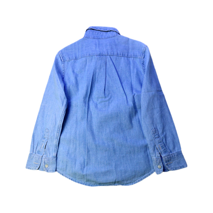 A Blue Long Sleeve Shirts from Ralph Lauren in size 5T for boy. (Back View)