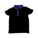 A Black Short Sleeve Polos from Mayoral in size 6T for boy. (Front View)