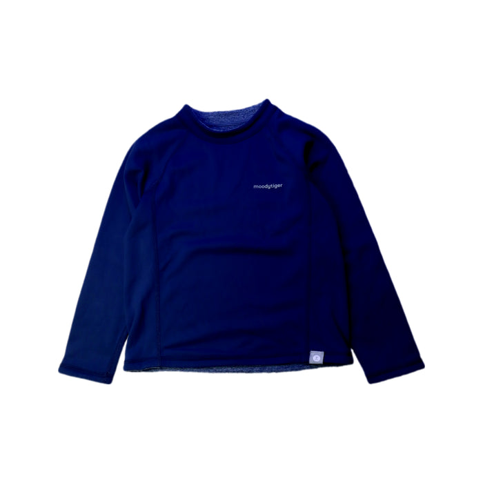 A Navy Rash Guards from Moody Tiger in size 6T for neutral. (Front View)