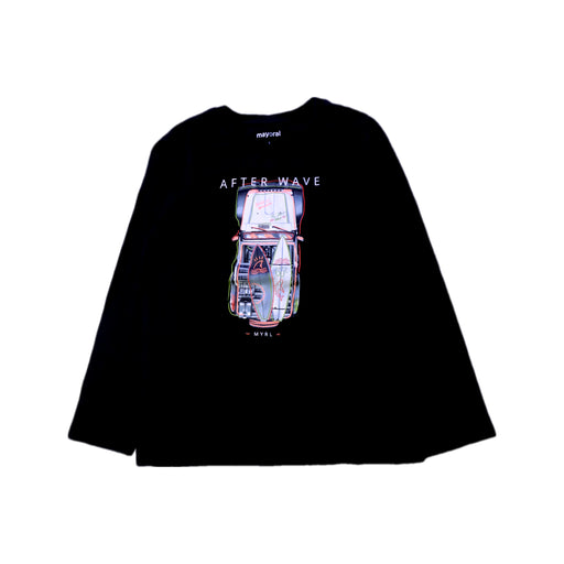 A Black Long Sleeve T Shirts from Mayoral in size 7Y for neutral. (Front View)