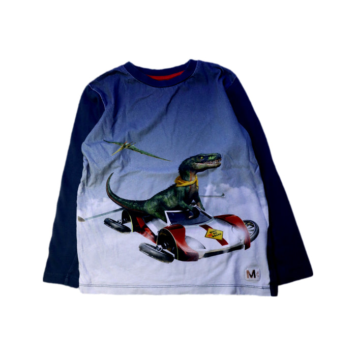 A Blue Long Sleeve T Shirts from Molo in size 6T for boy. (Front View)