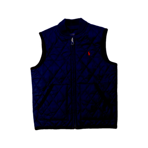 A Navy Outerwear Vests from Polo Ralph Lauren in size 5T for boy. (Front View)