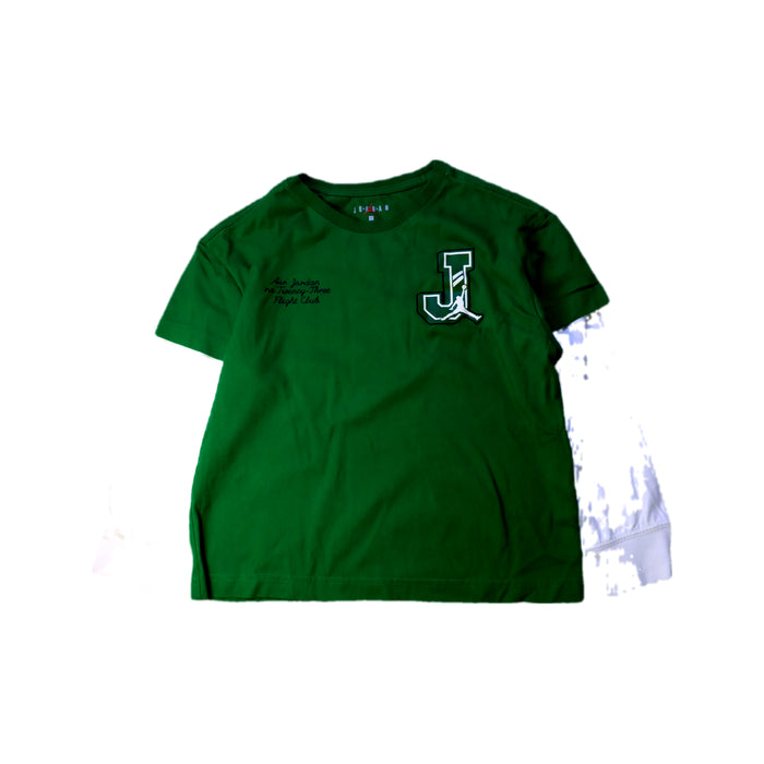 A Green Short Sleeve T Shirts from Air Jordan in size 7Y for boy. (Front View)