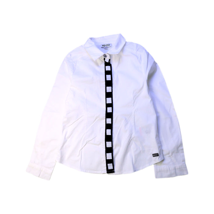 A White Long Sleeve Shirts from Kenzo in size 6T for boy. (Front View)