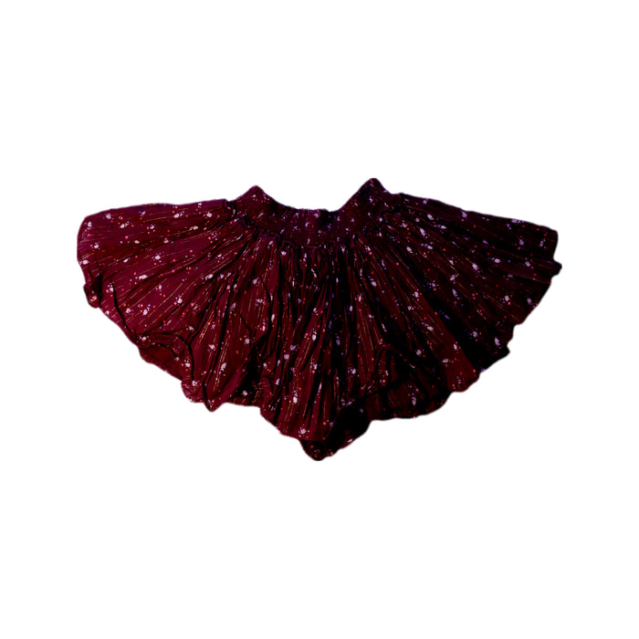 A Burgundy Skorts from Velveteen in size 10Y for girl. (Front View)