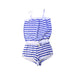 A Blue Sleeveless Rompers from Petit Bateau in size 12Y for girl. (Front View)