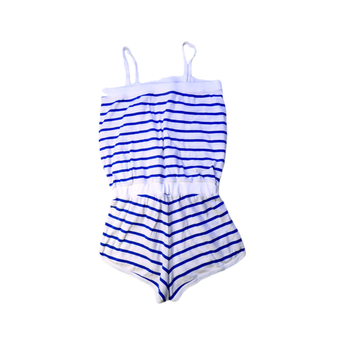 A Blue Sleeveless Rompers from Petit Bateau in size 12Y for girl. (Back View)