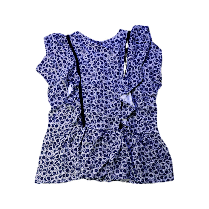 A Blue Short Sleeve Tops from IKKS in size 10Y for girl. (Back View)