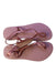 A Pink Flip Flops from Havaianas in size 12Y for girl. (Front View)