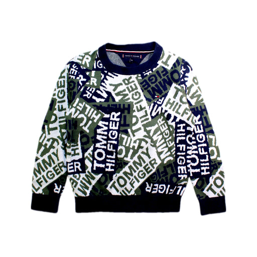 A Multicolour Crewneck Sweatshirts from Tommy Hilfiger in size 5T for boy. (Front View)
