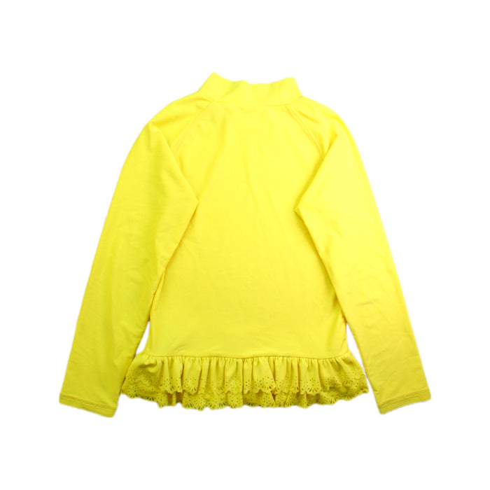 A Yellow Rash Guards from Seed in size 8Y for girl. (Back View)