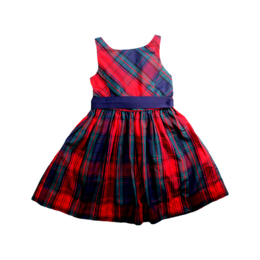 A Red Sleeveless Dresses from Polo Ralph Lauren in size 5T for girl. (Front View)