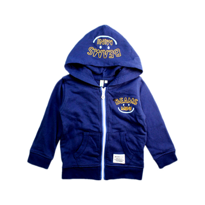 A Blue Hooded Sweatshirts from BEAMS in size 18-24M for neutral. (Front View)