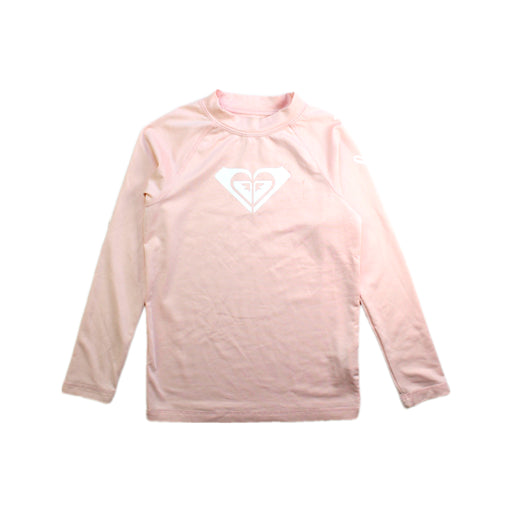 A Pink Rash Guards from Roxy in size 6T for girl. (Front View)