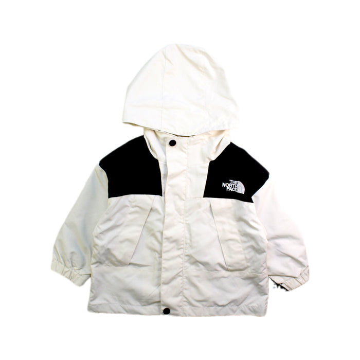 A White Puffer/Quilted Jackets from The North Face in size 2T for neutral. (Front View)
