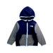 A Navy Zippered Sweatshirts from The North Face in size 12-18M for boy. (Front View)