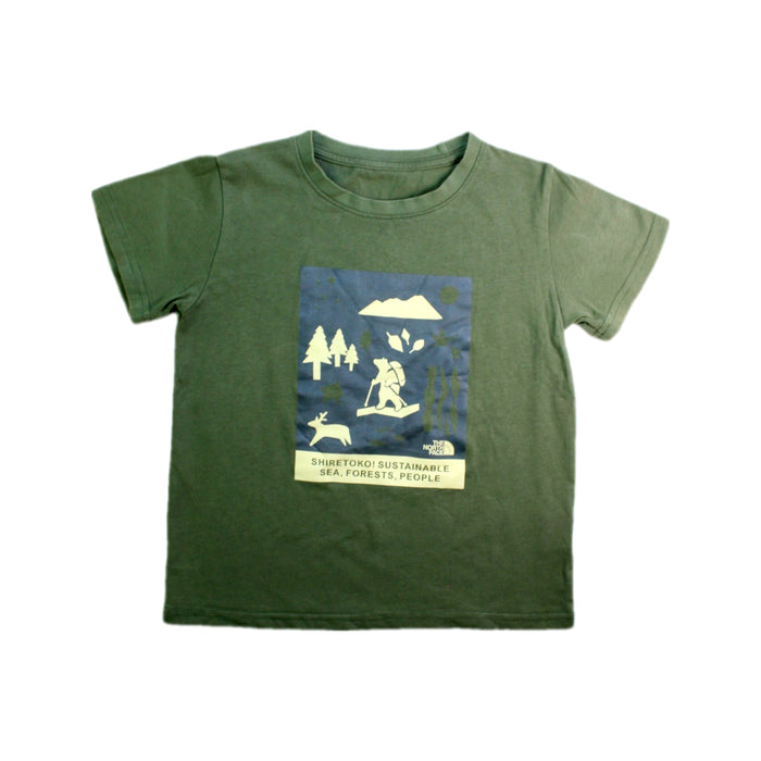 A Green Short Sleeve T Shirts from The North Face in size 7Y for boy. (Front View)