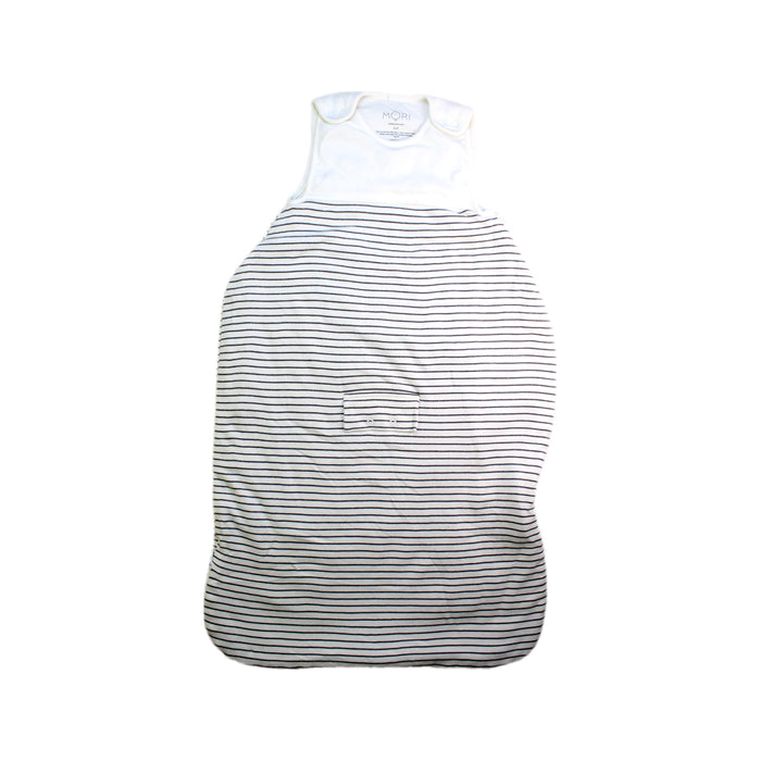 A White Sleepsacs from Mori in size 12-18M for neutral. (Front View)