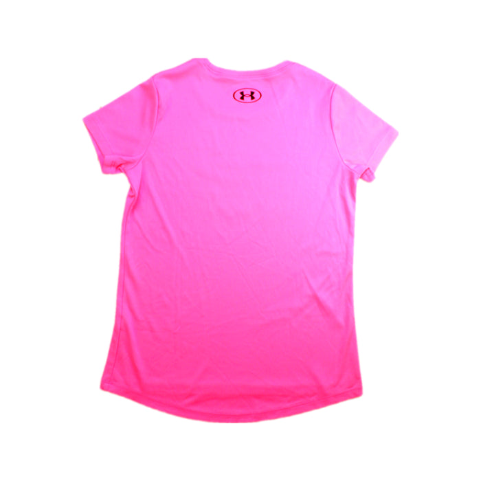 A Pink Active Tops from Under Armour in size 6T for girl. (Back View)