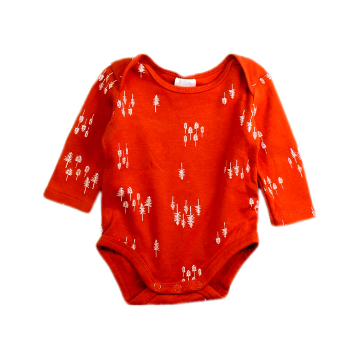 A Orange Long Sleeve Bodysuits from Anko in size 0-3M for neutral. (Front View)