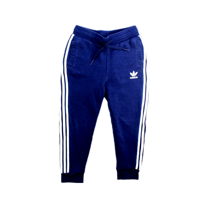 A Navy Sweatpants from Adidas in size 4T for boy. (Front View)