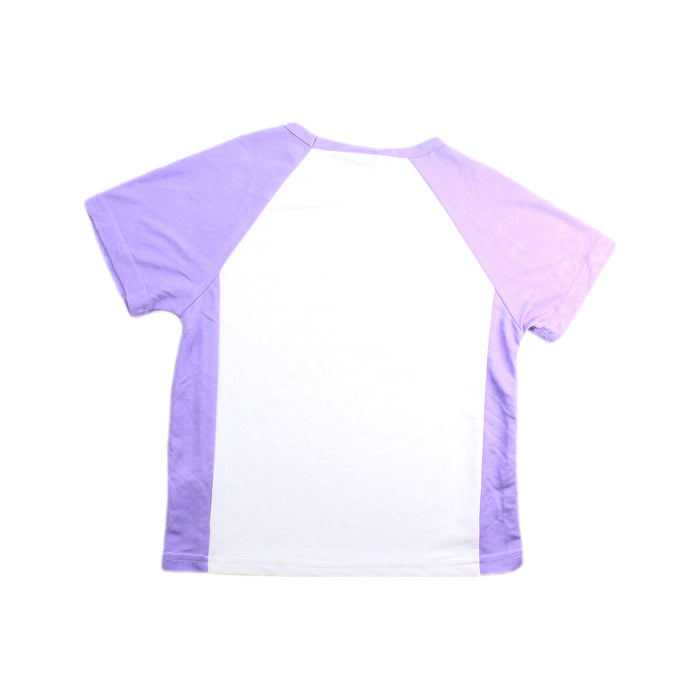 A Purple Short Sleeve T Shirts from Adidas in size 7Y for girl. (Back View)