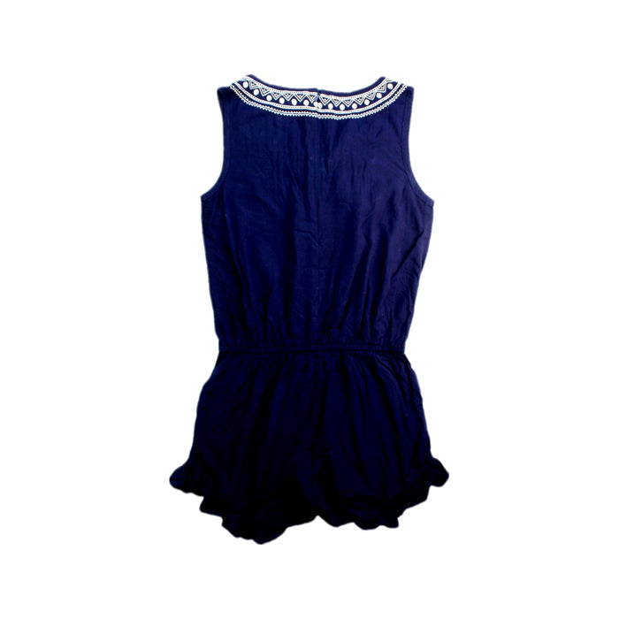 A Navy Sleeveless Rompers from Seed in size 8Y for girl. (Back View)
