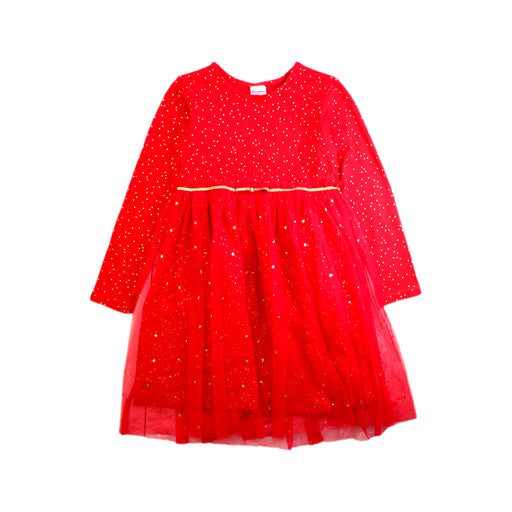 A Red Long Sleeve Dresses from Hanna Andersson in size 8Y for girl. (Front View)