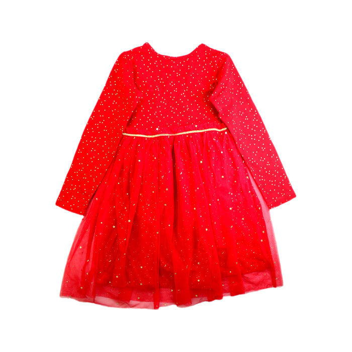 A Red Long Sleeve Dresses from Hanna Andersson in size 8Y for girl. (Back View)
