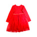 A Red Long Sleeve Dresses from Hanna Andersson in size 8Y for girl. (Back View)