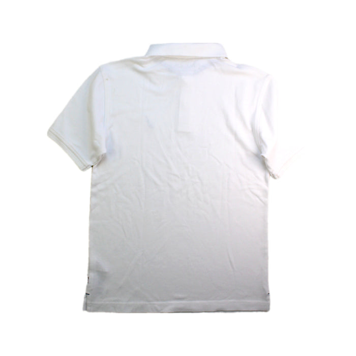 A White Short Sleeve Polos from Nautica in size 10Y for boy. (Back View)